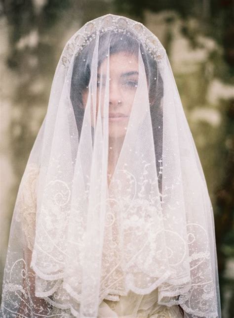 Romantic, intricate bridal veil. Vintage Bride, Wedding Dresses Vintage ...