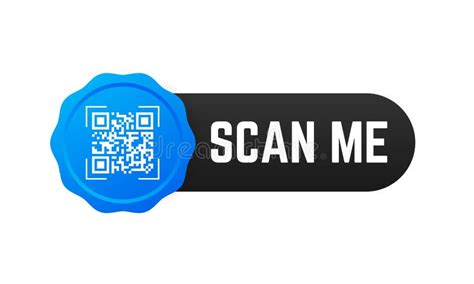 Scan Me Icon Symbol with Bar Code Logo or Emblem Vector Illustration Stock Vector - Illustration ...