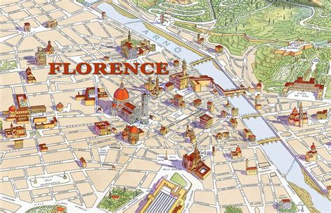 Map of Florence with major Places + Sights (Top10) | This is Italy