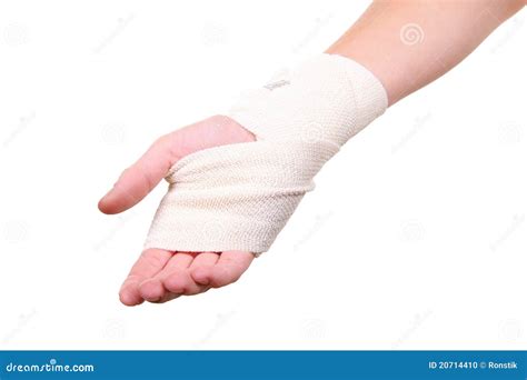 Injured Hand With Bandage Stock Photo - Image: 20714410