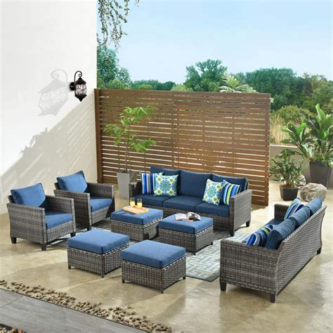 Reviews for OVIOS New Vultros Gray 8-Piece Wicker Outdoor Patio ...