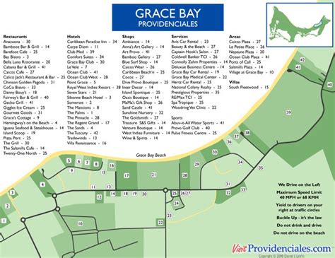 Maps of Providenciales | Providenciales, Grace bay, Map