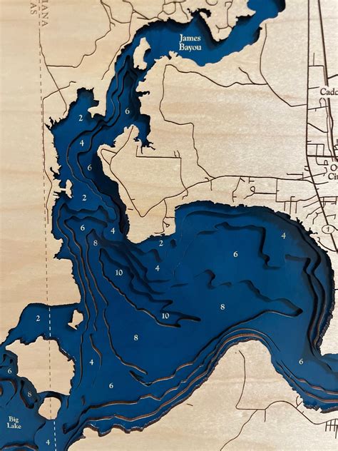 Caddo Lake Map | Wooden Maps | thirtyAXIS