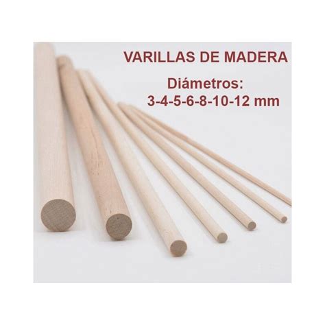 Varilla madera calibrada 3 mm de haya natural sin tratar