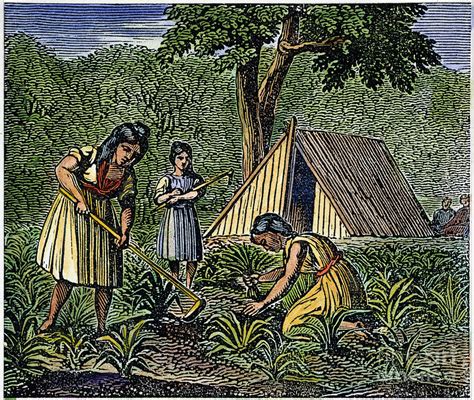 Native American Women: Farming, 1835 Photograph by Granger