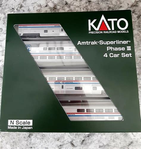 Kato N Scale Amtrak Superliner Phase 3 4 Car Set A #106-3517 | #2018723672