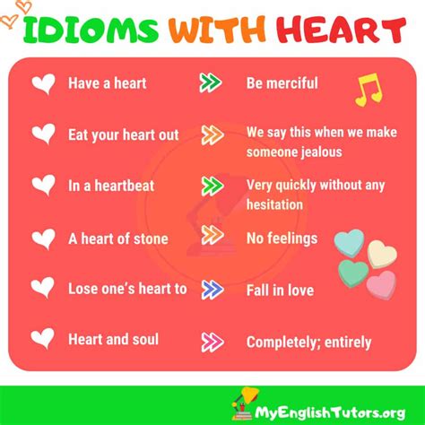 10+ Interesting Heart Idioms and Expressions in English – My English Tutors