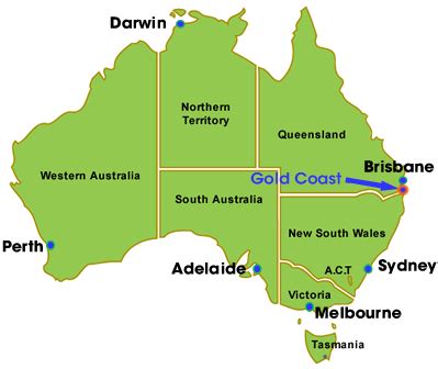 Gold Coast Map Australia - Vikki Jerrilee