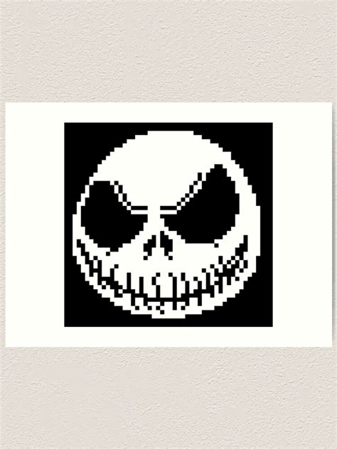 "Jack Skellington Pixel Art" Art Print for Sale by Crampsy | Redbubble