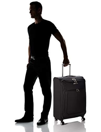 Samsonite Solyte DLX Softside Expandable Luggage with Spinner Wheels, Midnight Black, Checked ...