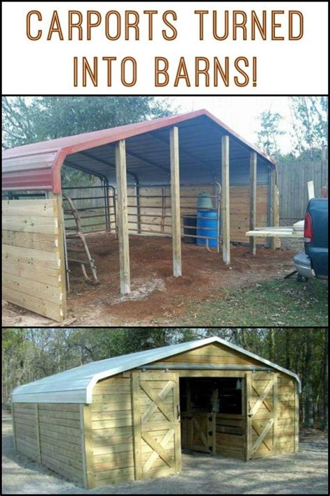 Turn A Carport Into A Barn in 3 Easy Steps | Diy carport, Barn plans ...