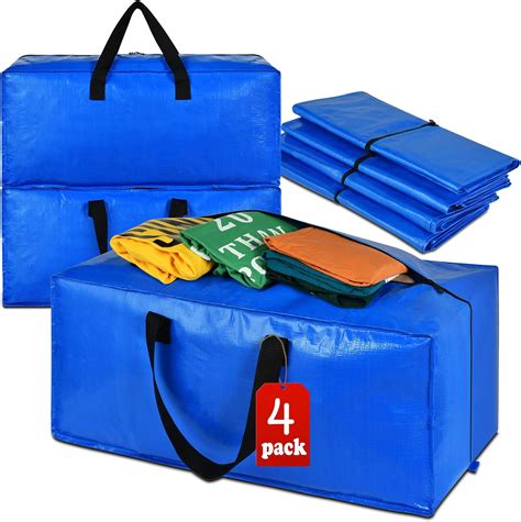 Amazon.com: Moving Bags Heavy Duty Extra Large, Blue Moving Totes Bag ...