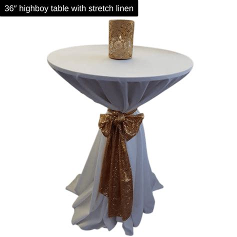 36″ Highboy Table Stretch Linen - Event Rentals of PittsburghEvent Rentals of Pittsburgh