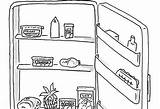 Fridge Coloring Page Pages sketch template