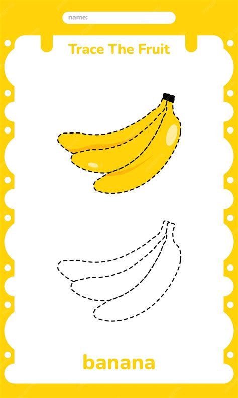 Premium Vector | Fruit writing exercise practice worksheet for kids