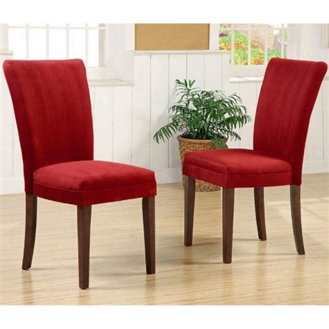 Weston Home Cranberry Parsons Chair - Set of 2, Red | Red dining chairs, Dining chairs, Red ...