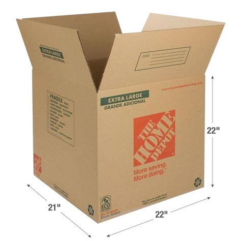 The Home Depot Extra-Large Moving Box (22 in. L x 22 in. W x 21 in. D) 1001015 - The Home Depot ...