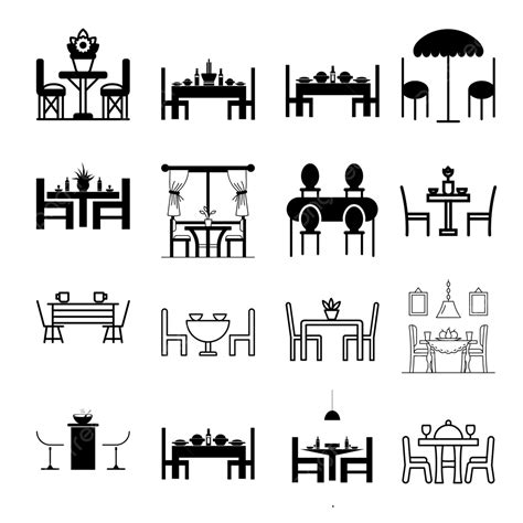 Dining Table And Chairs Vector, Dining Tables And Chairs, Dining Table ...