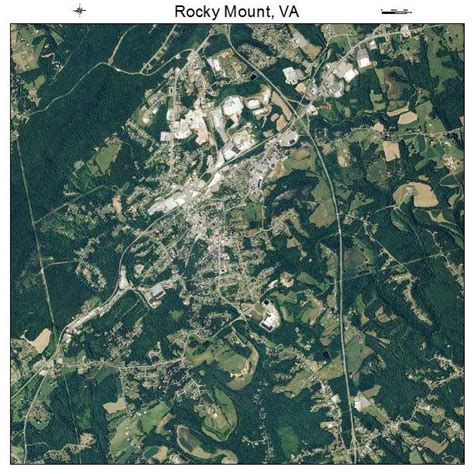 Aerial Photography Map of Rocky Mount, VA Virginia