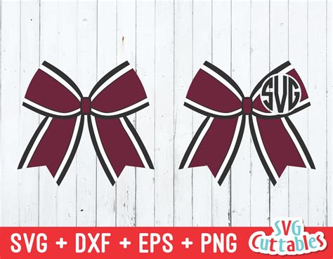 Cheer Bow Svg cheer Bow Cut File Cheer Bow Monogram Frame - Etsy Norway