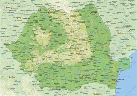 Physical Map Of Romania - Best Map Cities Skylines