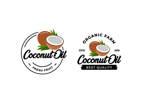 Coconut oil logo design template. 9521793 Vector Art at Vecteezy