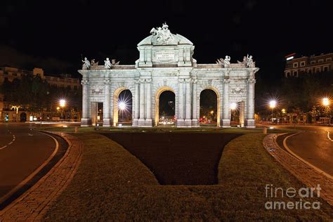 Puerta de Alcala at Night Photograph by George Oze | Pixels