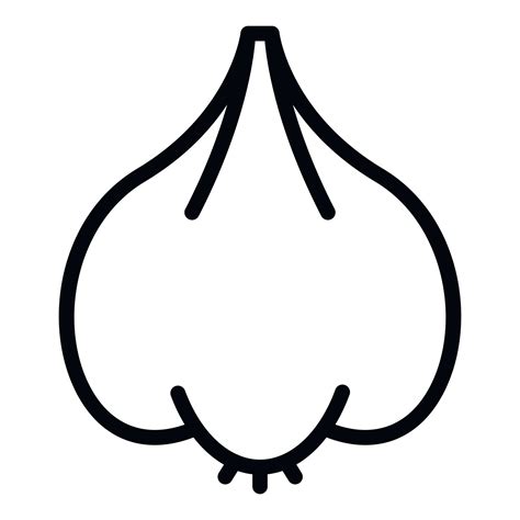 Garden garlic icon, outline style 15307593 Vector Art at Vecteezy