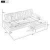 83" Modern Velvet Upholstered Sectional Sofas Couch, Yellow-modernluxe : Target