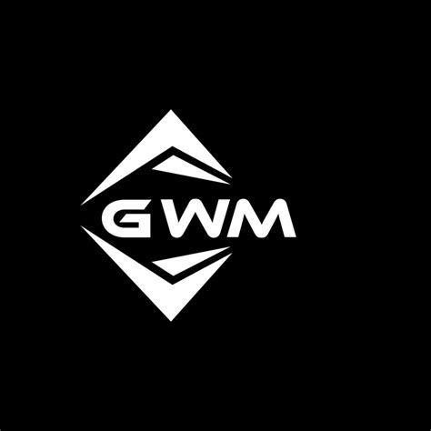 GWM abstract technology logo design on Black background. GWM creative ...