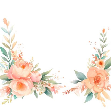 Premium AI Image | Watercolor Floral Border Clipart Watercolor Flower ...