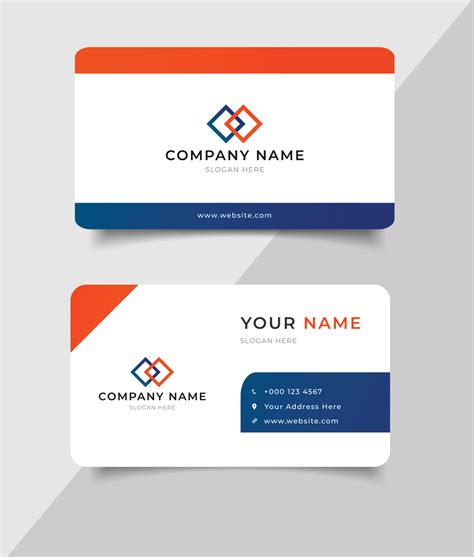 simple business name card template 10515729 Vector Art at Vecteezy