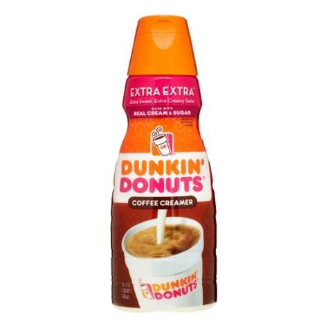 Dunkin Donuts Extra Extra Coffee (Brown) Creamer, 32 Fl Oz | Sugar nutrition, Dunkin donuts, Dunkin