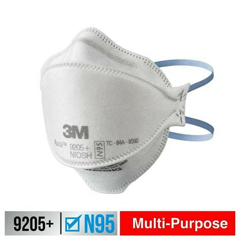 3M 9205+ N95 Aura Particulate Disposable Respirator Foldable (10-Pack ...