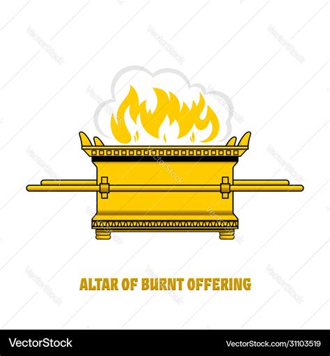 Altar burnt offering in tabernacle Royalty Free Vector Image