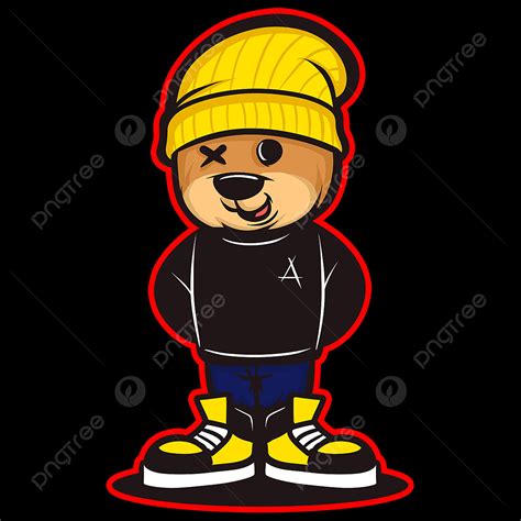 Cool Bear Hd Transparent, Cool Little Bear Cartoon, Clothing Design, Clothing, Merch PNG Image ...