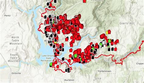 Cal Fire Releases Map Showing the Houses Destroyed in the North Complex Fire