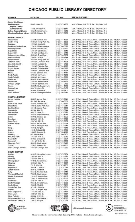 New Chicago Public Library Hours are in Effect - Shorty: Your Chicago ...