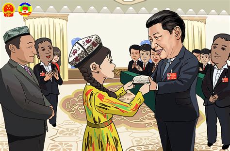 Cartoon Commentary on Xi's two sessions talks ⑤: Let national unity ...