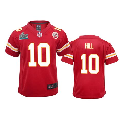 Youth Chiefs Tyreek Hill Red Super Bowl LIV Game Jersey – Nyjerseys.store