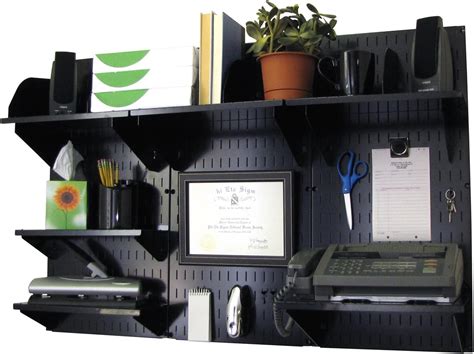 Amazon.com: Wall Control Office Organizer Unit Wall Mounted Office Desk ...