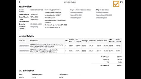 How to find, save, send or print eBay Invoice - YouTube