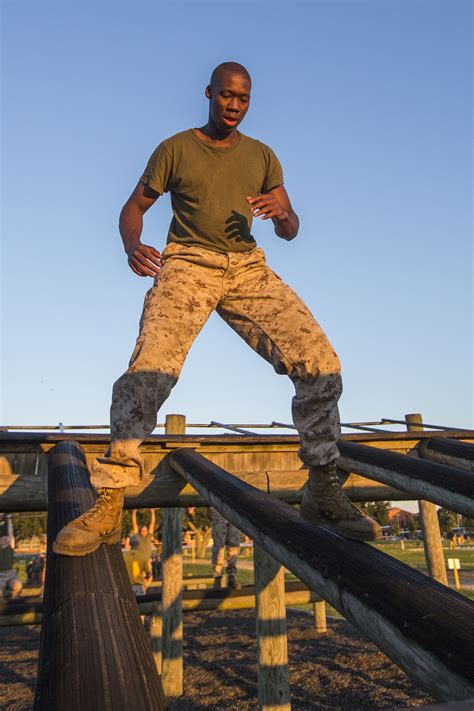 DVIDS - Images - Marine recruits test strength, balance on Parris ...