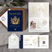 Boarding Pass Destination wedding QR code Rsvp Invitation | Zazzle
