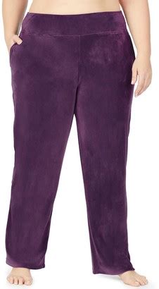 Cuddl Duds Plus Size Plush Velour Pants - ShopStyle