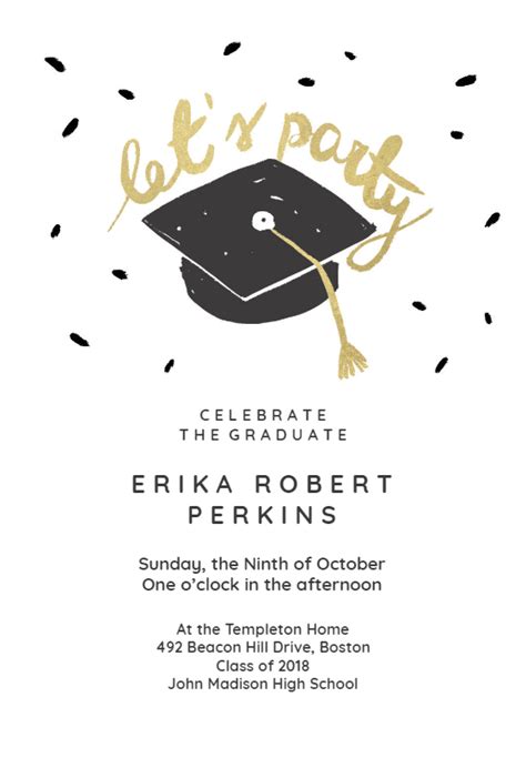 Easy going - Graduation Party Invitation Template | Greetings Island | Graduation party ...