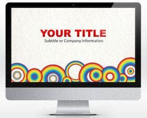 Free Widescreen Rainbow Circles PowerPoint Template - Free PowerPoint Templates - SlideHunter.com