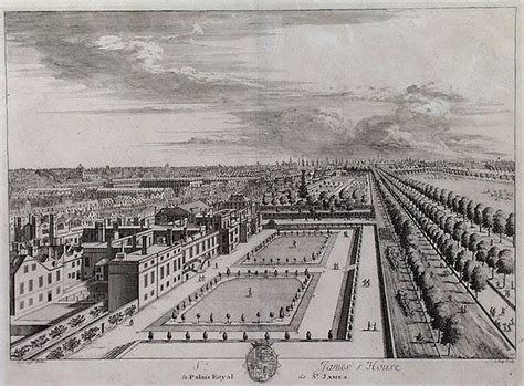 St James's Palace, left, and The Mall, 1715 | St james's palace, Royal castles, Palace