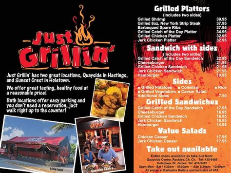 Just Grillin' | Barbados restaurants | casual dining