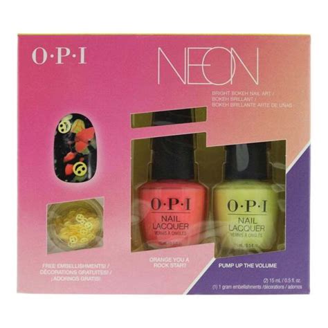 OPI Neon Bright Bokeh Nail Art Nail Polish 2 x 15ml & Decorations 1g for sale online | eBay